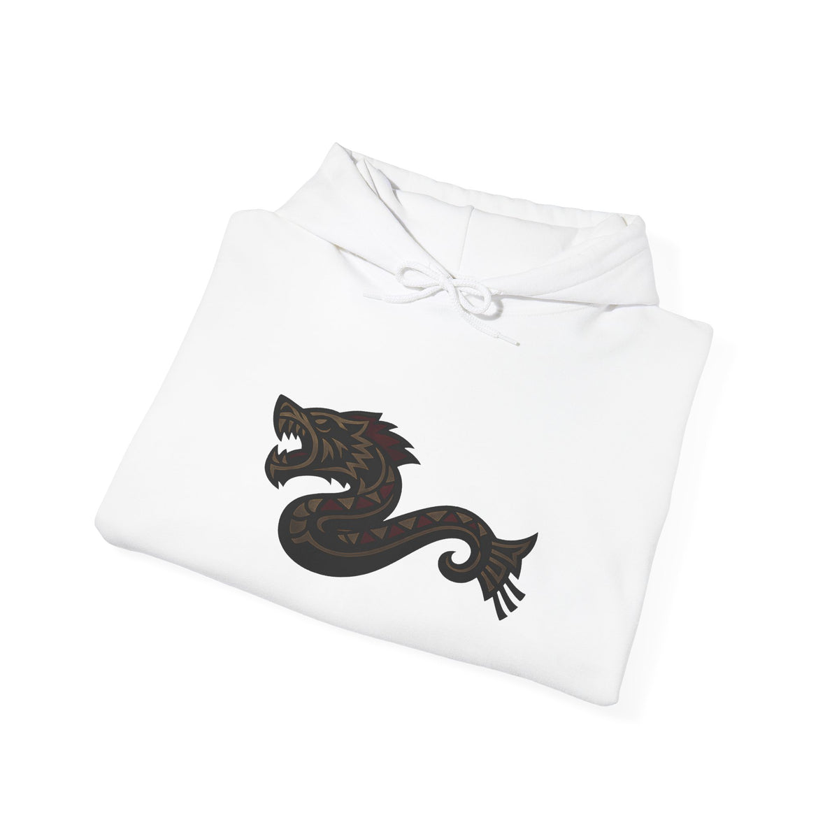 Decebalus Hoodie — Front Side Dacian Wolf Symbol