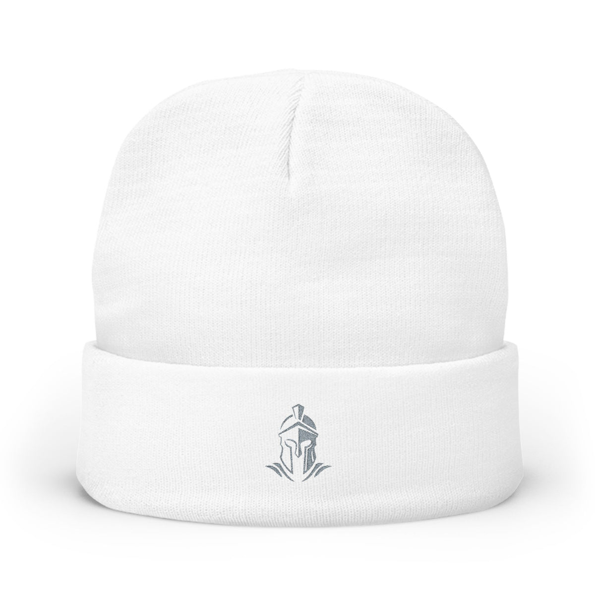 EmperoGear Embroidered Knit Beanie — Grey Logo