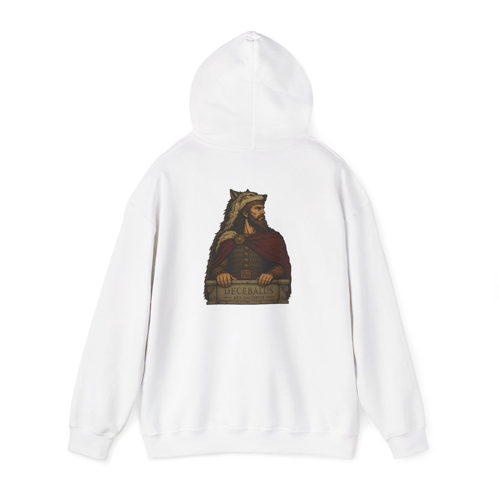 Decebalus Hoodie — Front Side Dacian Wolf Symbol