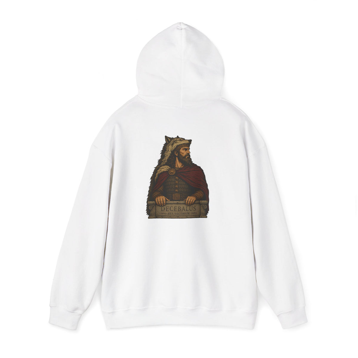 Decebalus Hoodie — Front Side Dacian Wolf Symbol