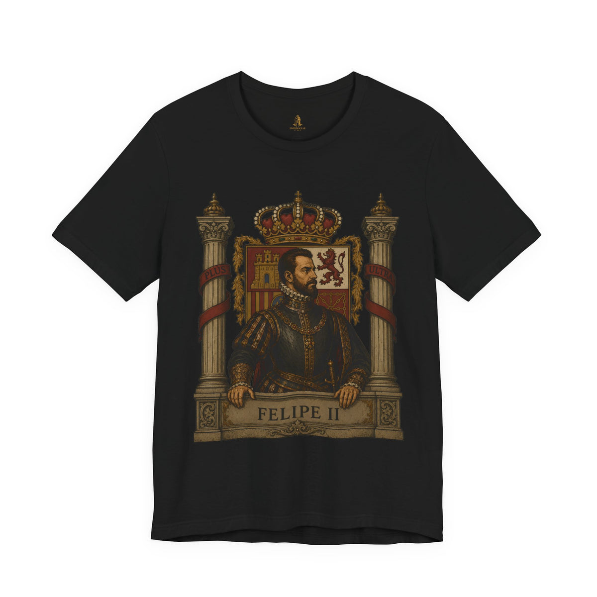 Felipe II Portrait Tee — Vintage Spanish King Graphic Shirt