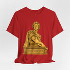 Roman Empire T-Shirt with Caesar 'Veni, Vidi, Vici' Statue Print