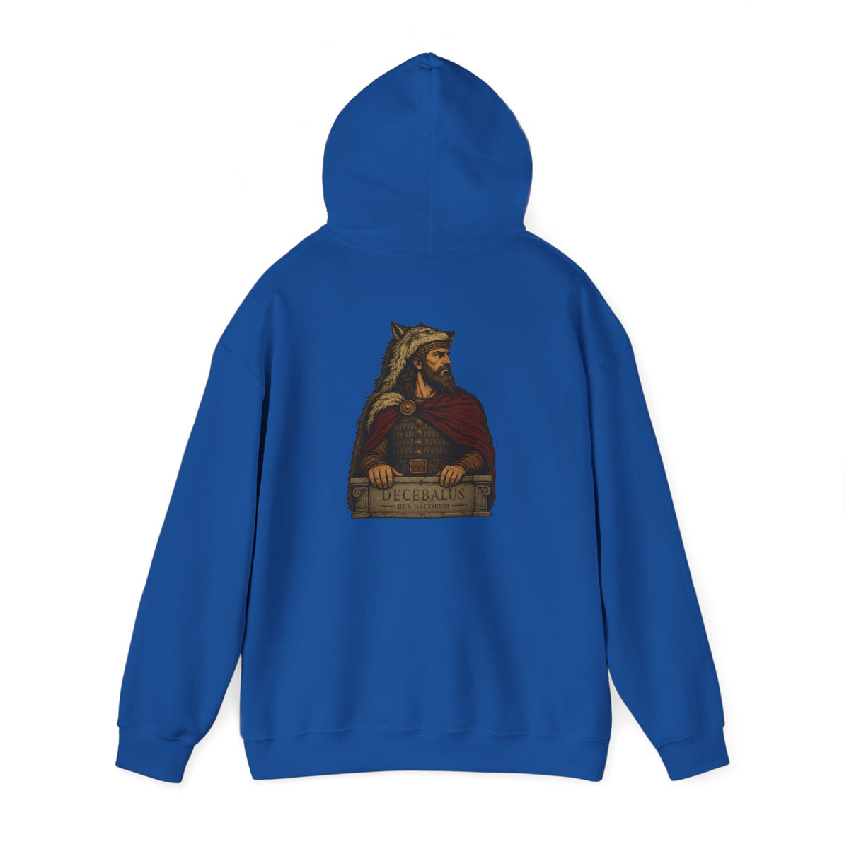 Decebalus Hoodie — Front Side Dacian Wolf Symbol