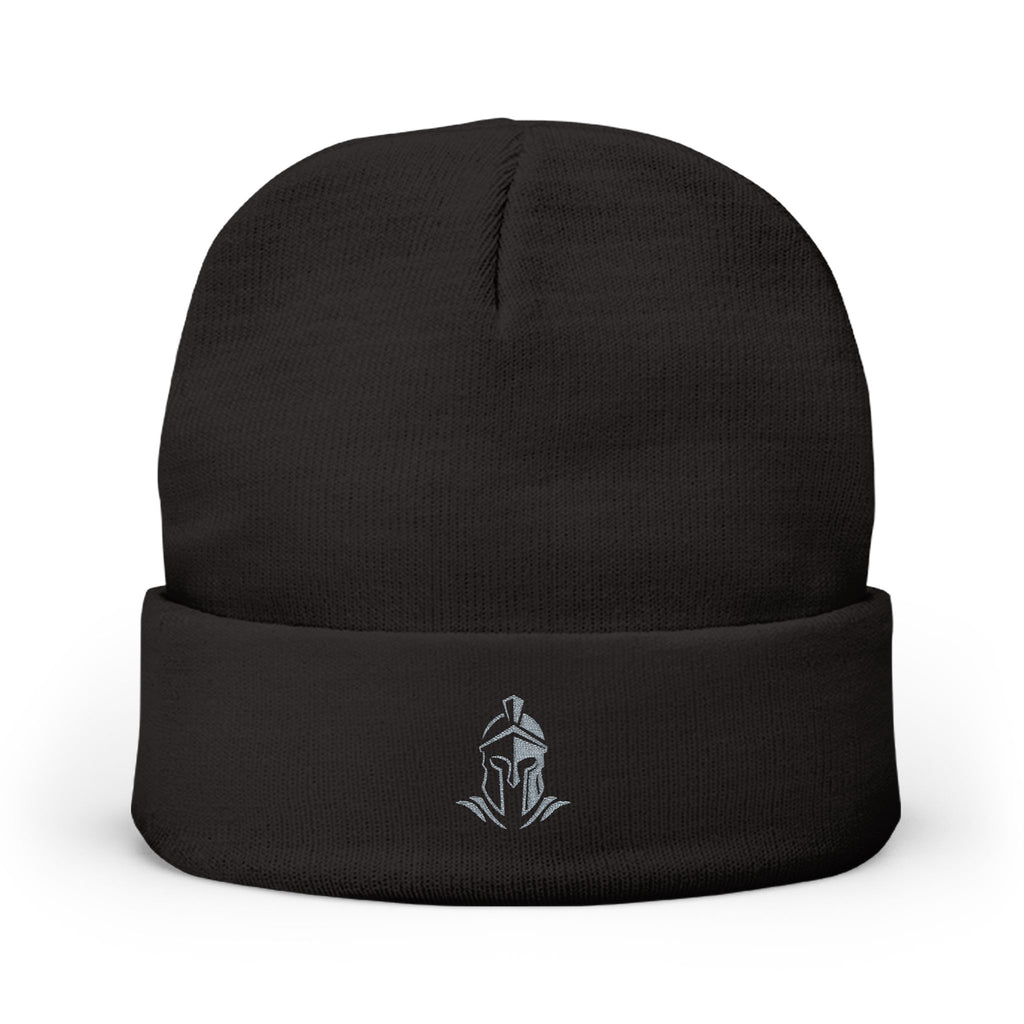 EmperoGear Embroidered Knit Beanie — Grey Logo