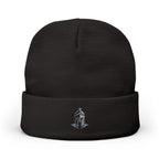 EmperoGear Embroidered Knit Beanie — Grey Logo