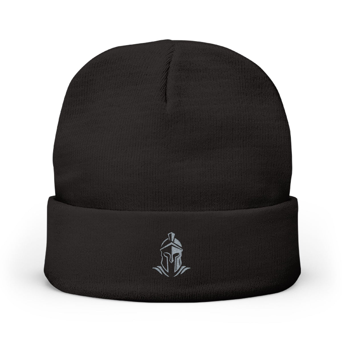 EmperoGear Embroidered Knit Beanie — Grey Logo