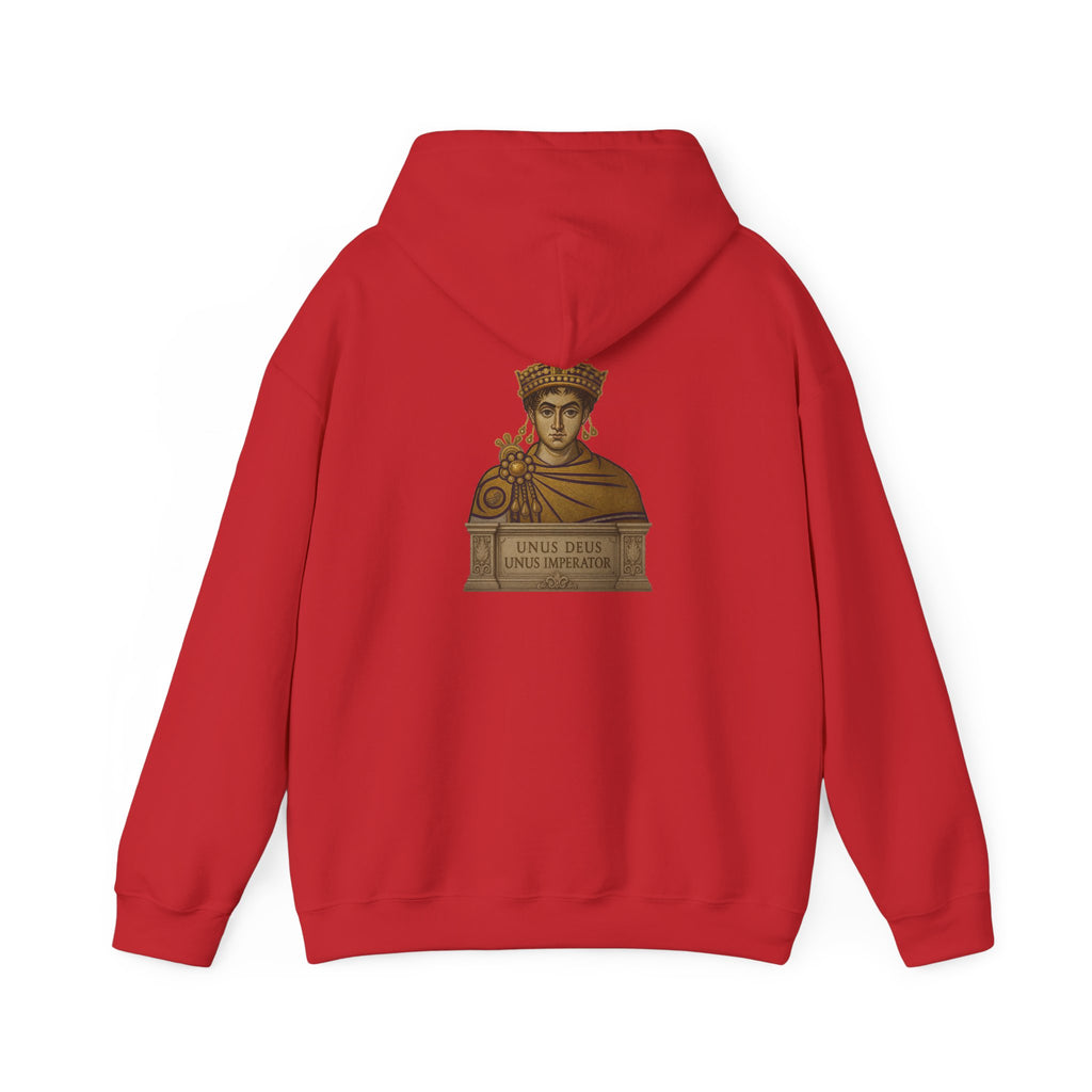 Justinian Hoodie – Double-Headed Eagle & 'Unus Deus Unus Imperator' Byzantine Empire