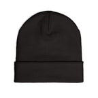 Embroidered Thor Hammer Knit Beanie — Silver Mjolnir Winter Hat