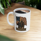 Benjamin Franklin Ceramic Mug – Vintage Patriotic 11oz Coffee Cup