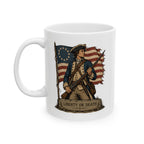 Liberty or Death Ceramic Mug – Vintage Patriotic 11oz Coffee Cup
