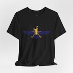 Lapis Lazuli Faravahar Zoroastrian Symbol T-Shirt – Ancient Persian Winged Sun Tee