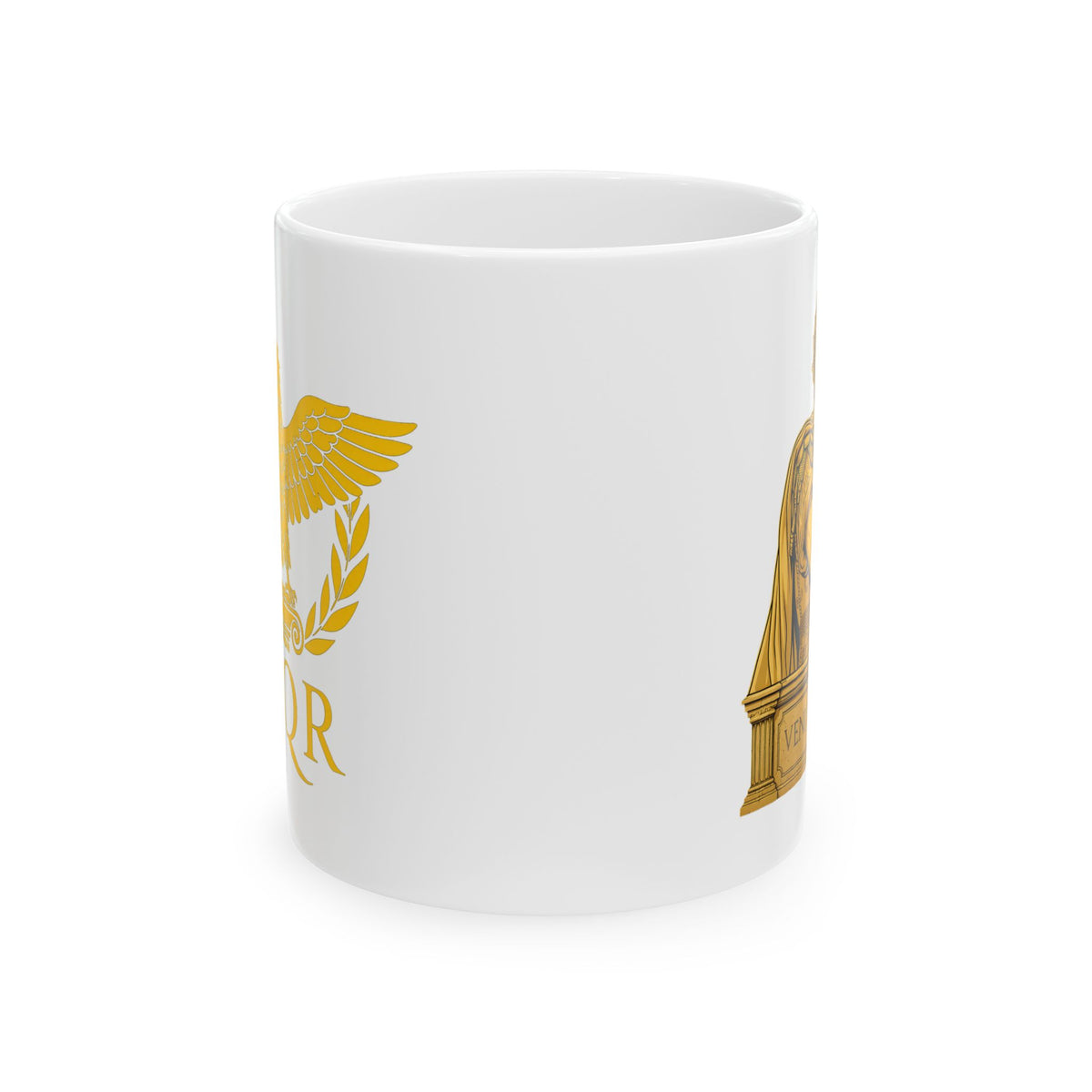Ancient Rome SPQR Caesar Ceramic Mug — Red Roman-Style Coffee Cup