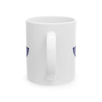 Lapis Lazuli Faravahar Ceramic Mug — Ancient Zoroastrian Winged Symbol Coffee Cup 11oz