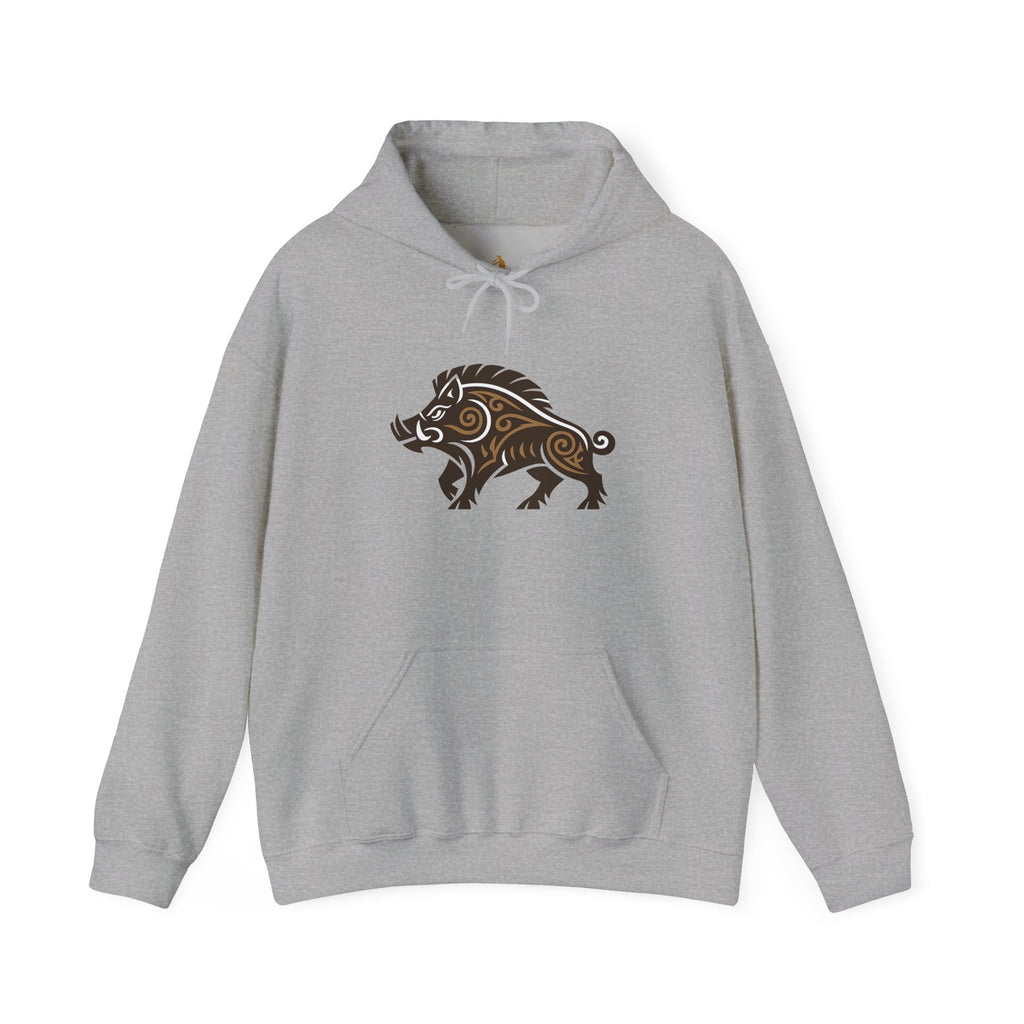 Boudicca Hoodie - Boar Symbol Front Side