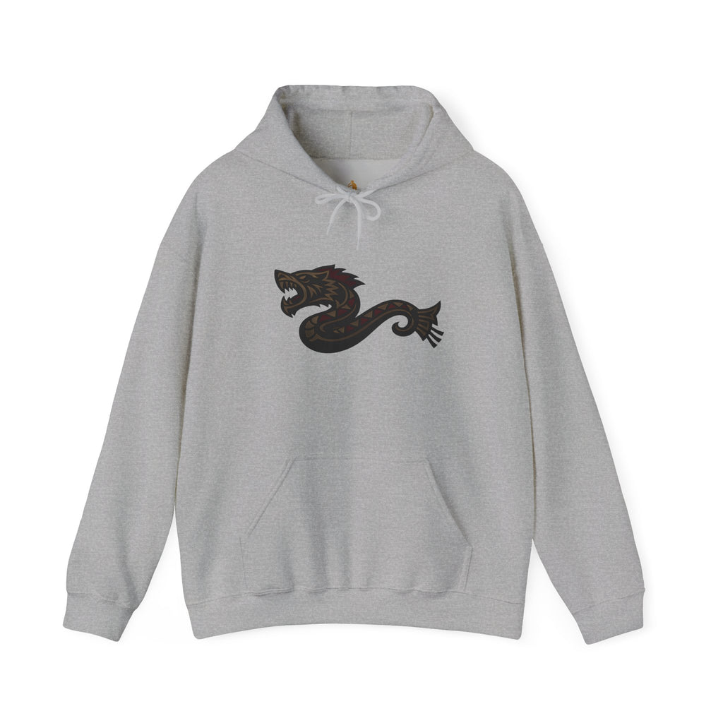 Decebalus Hoodie — Front Side Dacian Wolf Symbol