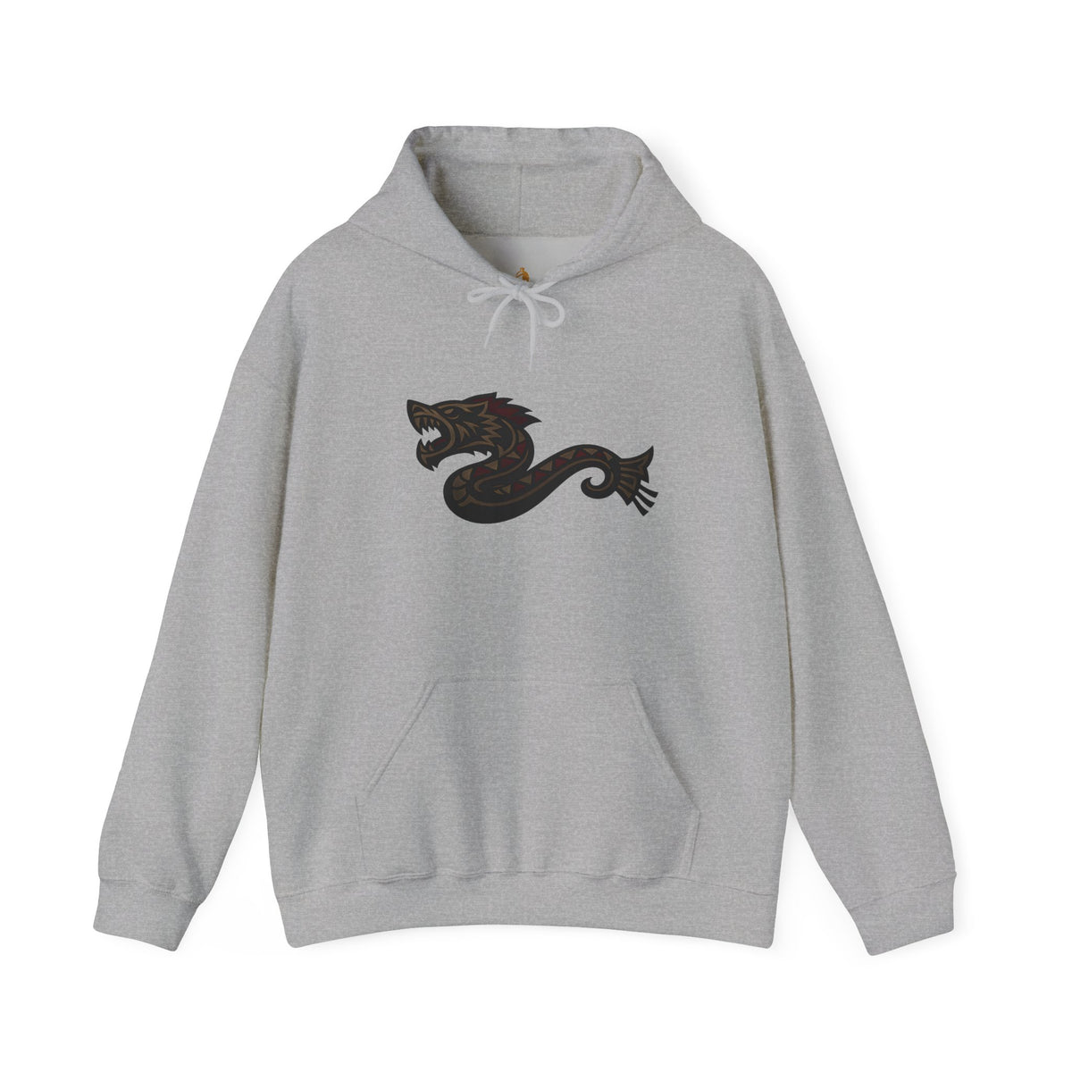 Decebalus Hoodie — Front Side Dacian Wolf Symbol