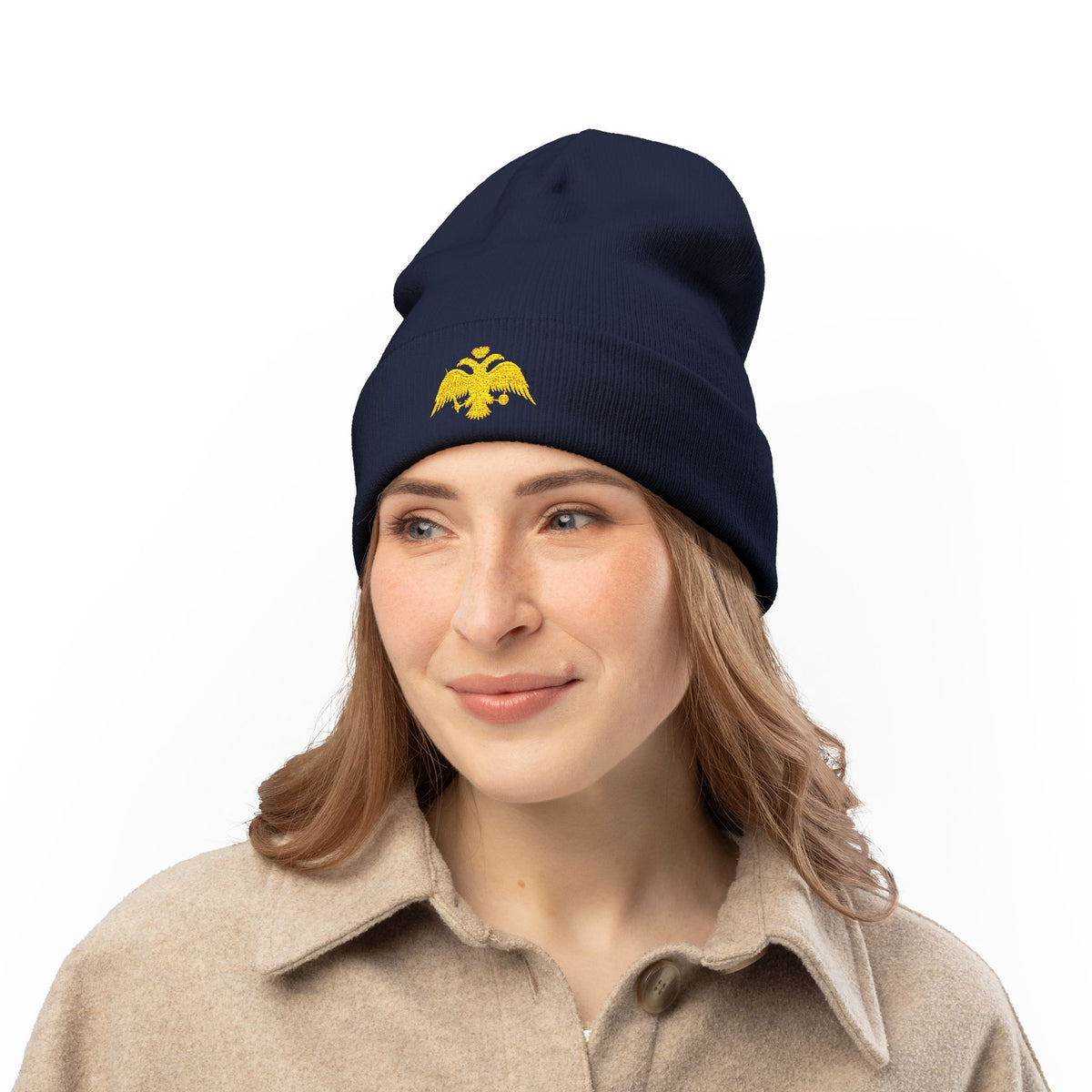 Byzantine Empire Double-Headed Eagle Knit Beanie