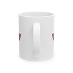 Blood Red Faravahar Symbol Ceramic Mug – Persian Ancient Winged Emblem Coffee Cup (11oz