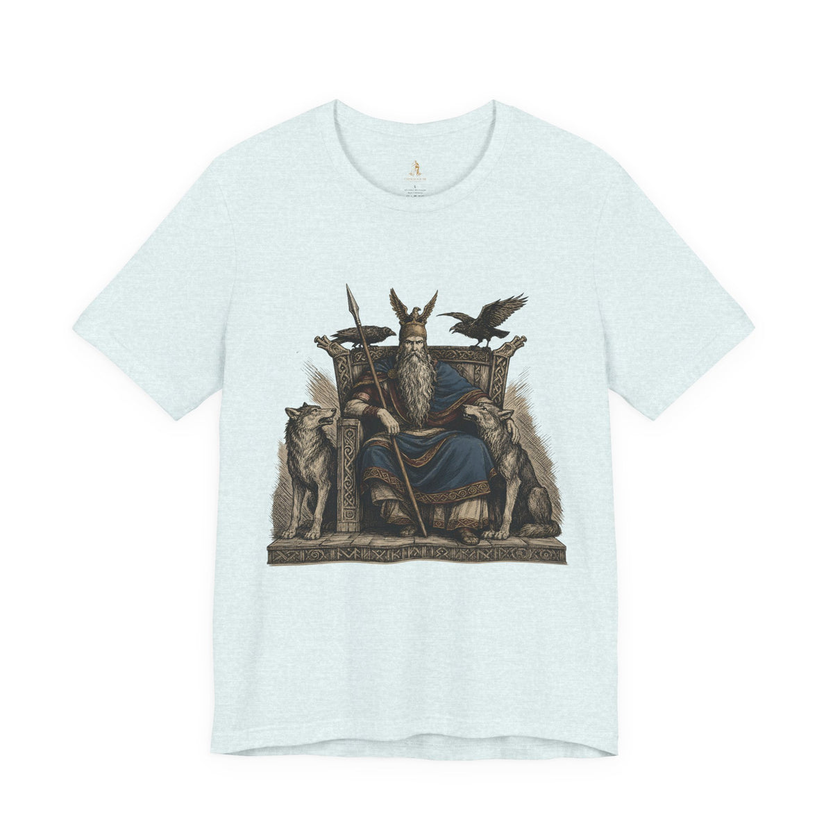 Odin Throne T-Shirt — Norse God Odin with Ravens T-Shirt