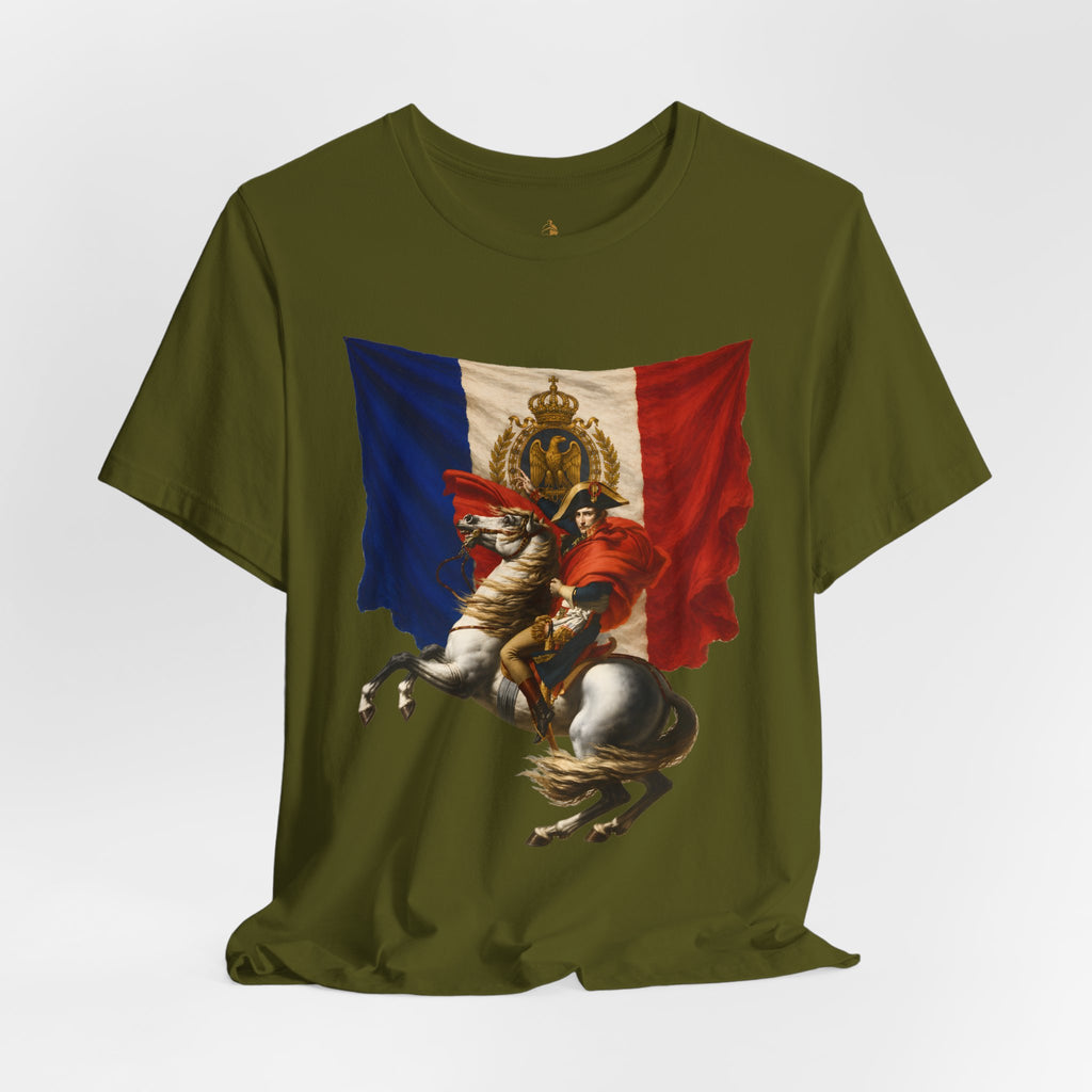 Napoleon on Horseback French Flag Graphic Tee
