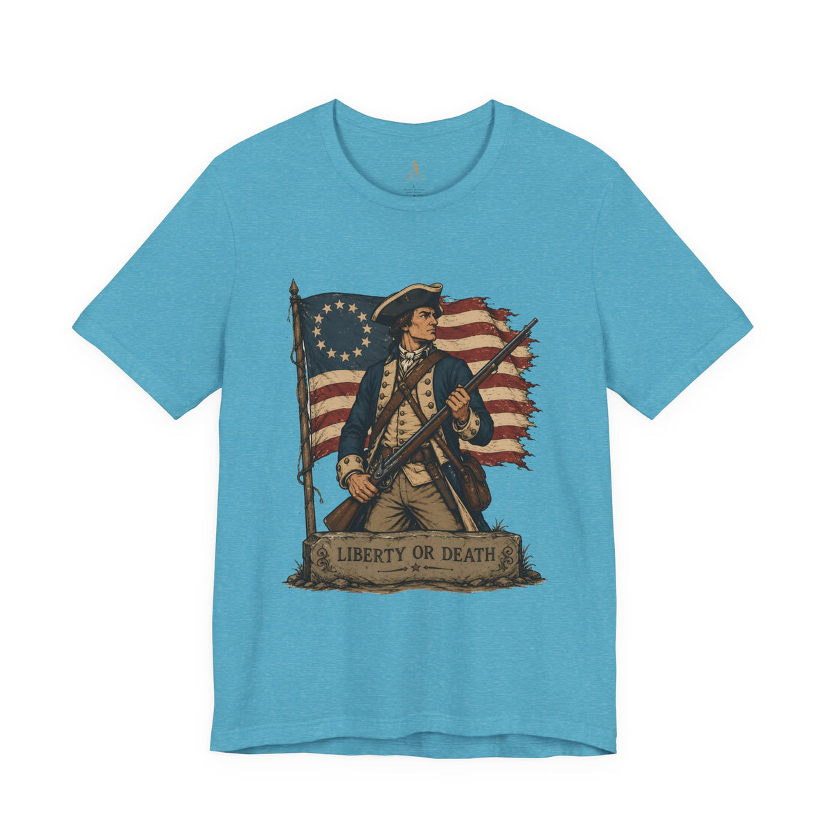 Liberty or Death Tee — Revolutionary Soldier Patriotic T‑Shirt