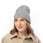 Embroidered Raven Knit Beanie — Viking Winter Hat