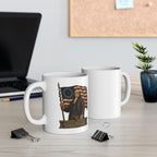 Benjamin Franklin Ceramic Mug – Vintage Patriotic 11oz Coffee Cup