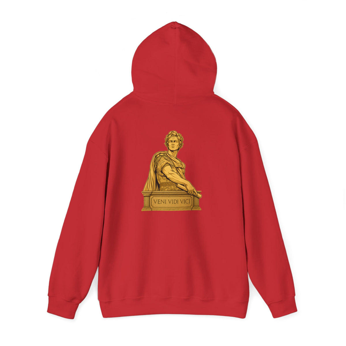 Roman Empire Hoodie with Caesar 'Veni, Vidi, Vici' Statue Print
