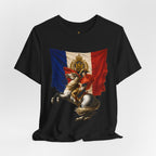 Napoleon on Horseback French Flag Graphic Tee