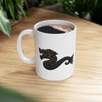 Decebalus with Dacian Wolf Symbol Coffee Mug 11oz