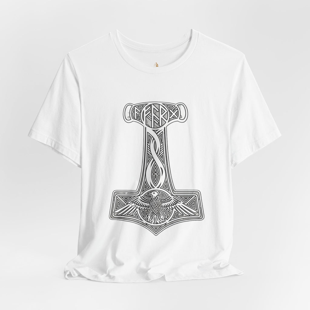 Thor's Hammer Mjölnir T-Shirt — Viking Norse Rune Design