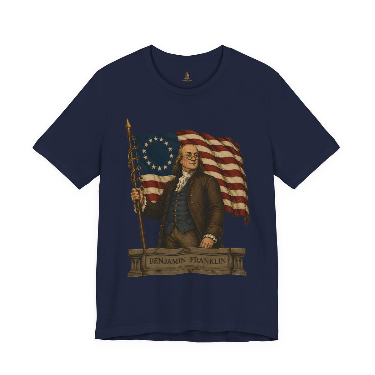 Benjamin Franklin T‑Shirt — Betsy Ross Flag Patriotic Tee