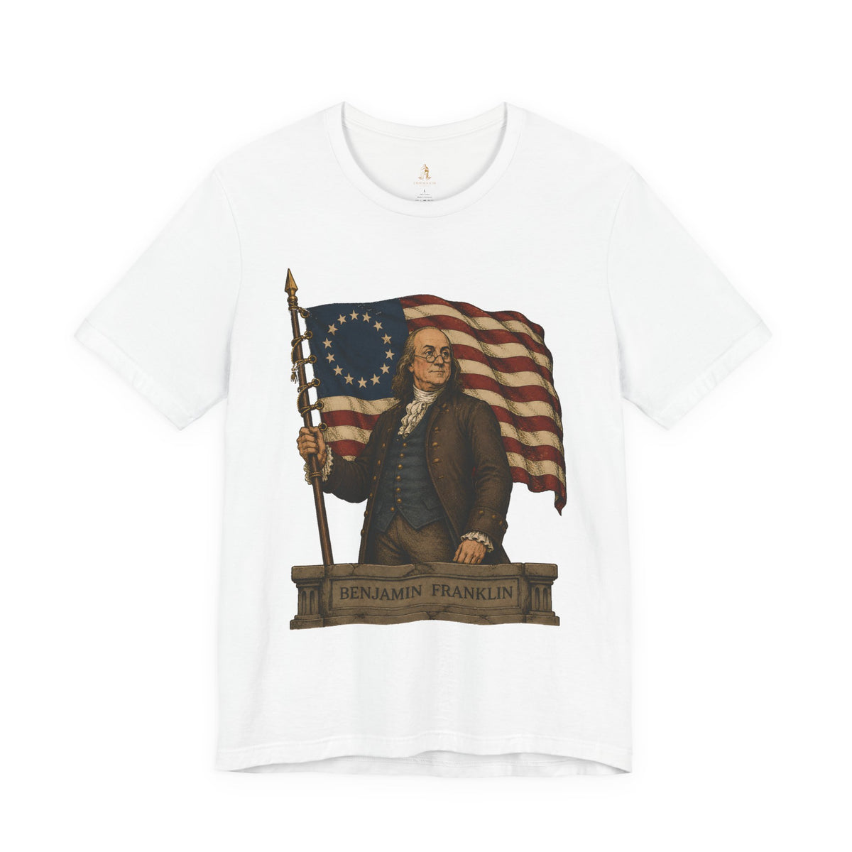 Benjamin Franklin T‑Shirt — Betsy Ross Flag Patriotic Tee