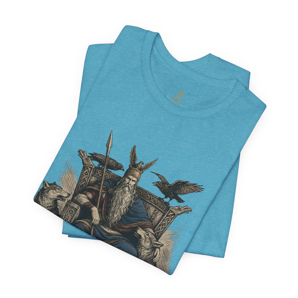 Odin Throne T-Shirt — Norse God Odin with Ravens T-Shirt