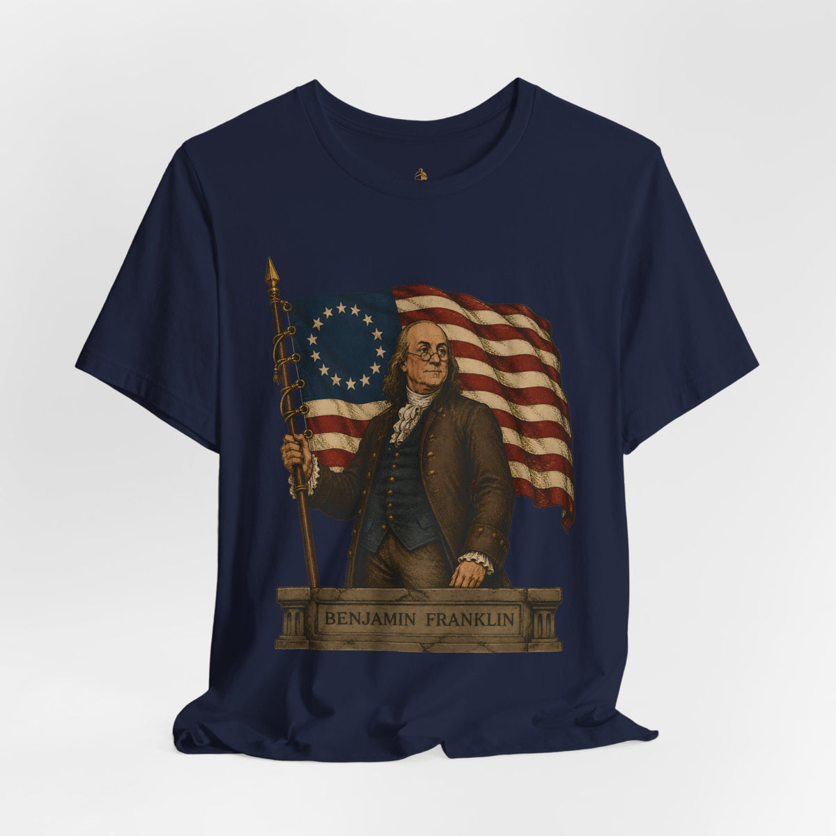 Benjamin Franklin T‑Shirt — Betsy Ross Flag Patriotic Tee