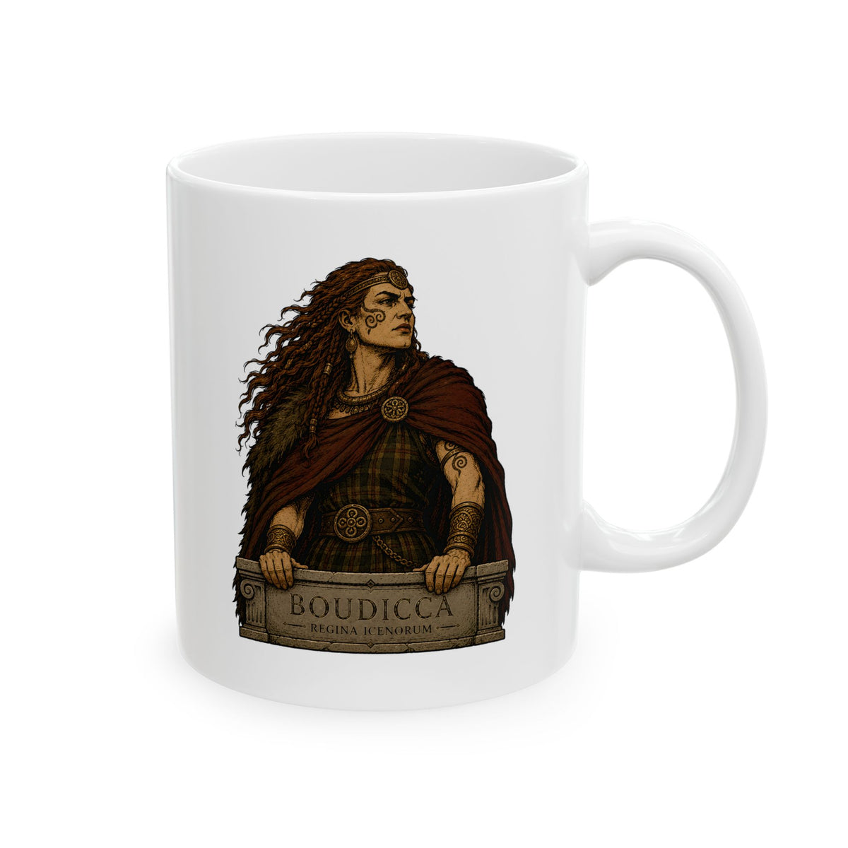 Boudicca with Boar Symbol Coffee Mug — 11oz