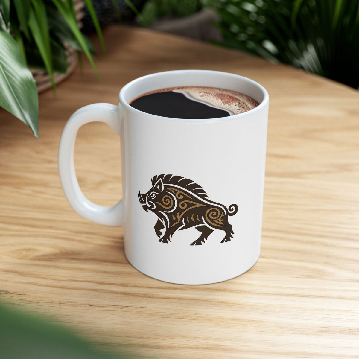 Boudicca with Boar Symbol Coffee Mug — 11oz