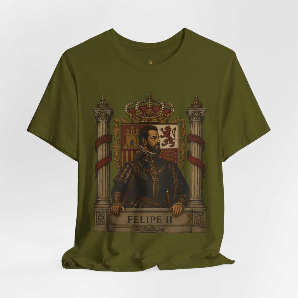 Felipe II Portrait Tee — Vintage Spanish King Graphic Shirt