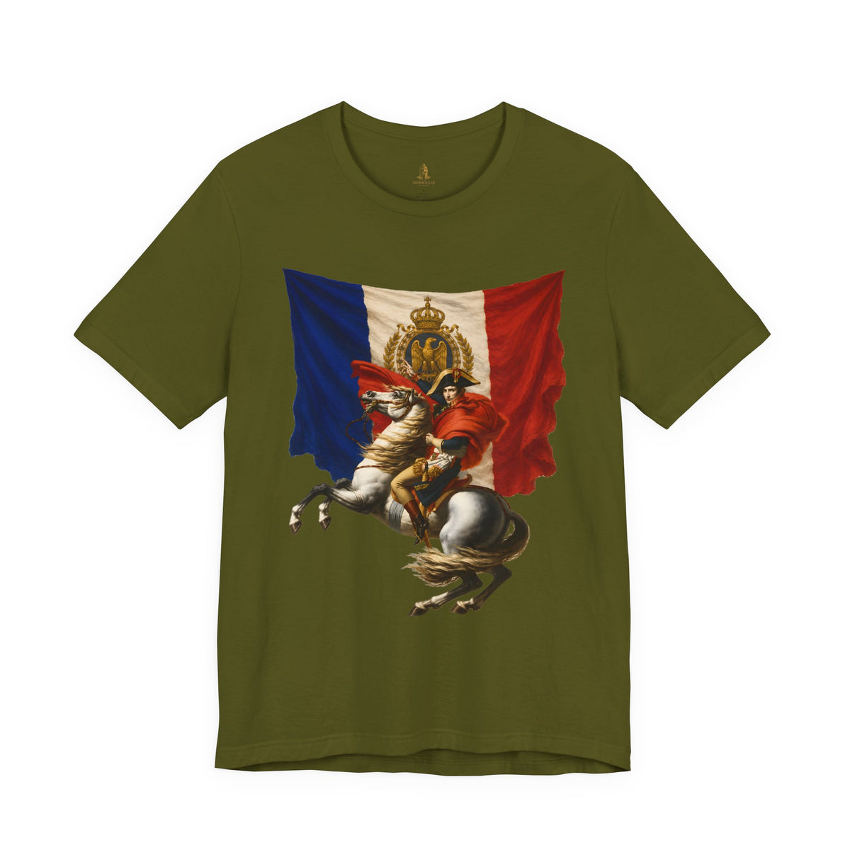 Napoleon on Horseback French Flag Graphic Tee