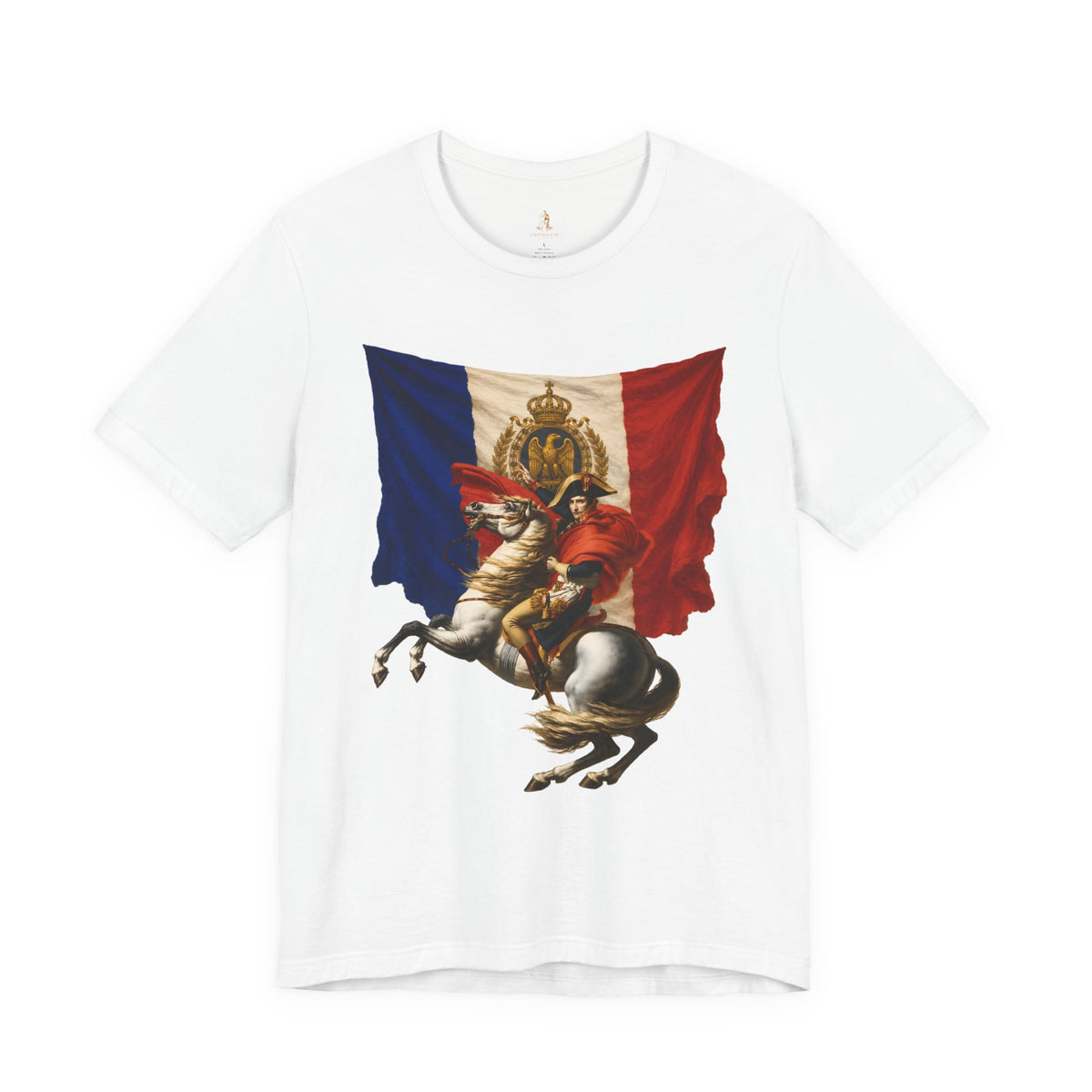 Napoleon on Horseback French Flag Graphic Tee