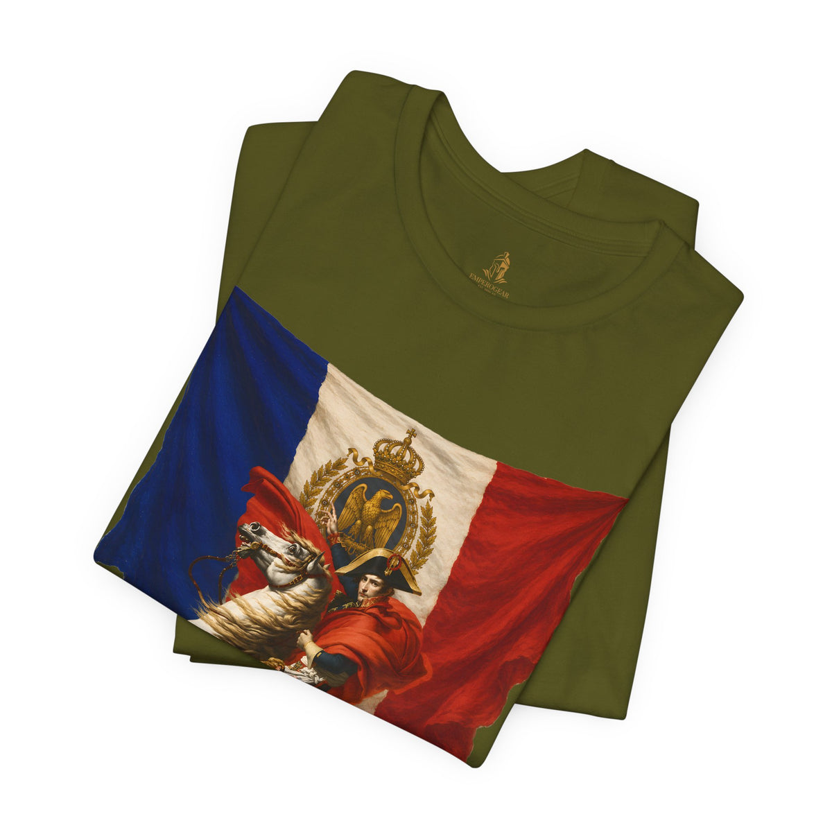 Napoleon on Horseback French Flag Graphic Tee