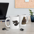 Decebalus with Dacian Wolf Symbol Coffee Mug 11oz
