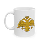 Byzantine Double-Headed Eagle Ceramic Mug — Justinian Coffee Cup 11oz