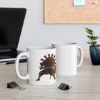 Samurai with Akita Inu Ceramic Mug —  Coffee Cup 11oz