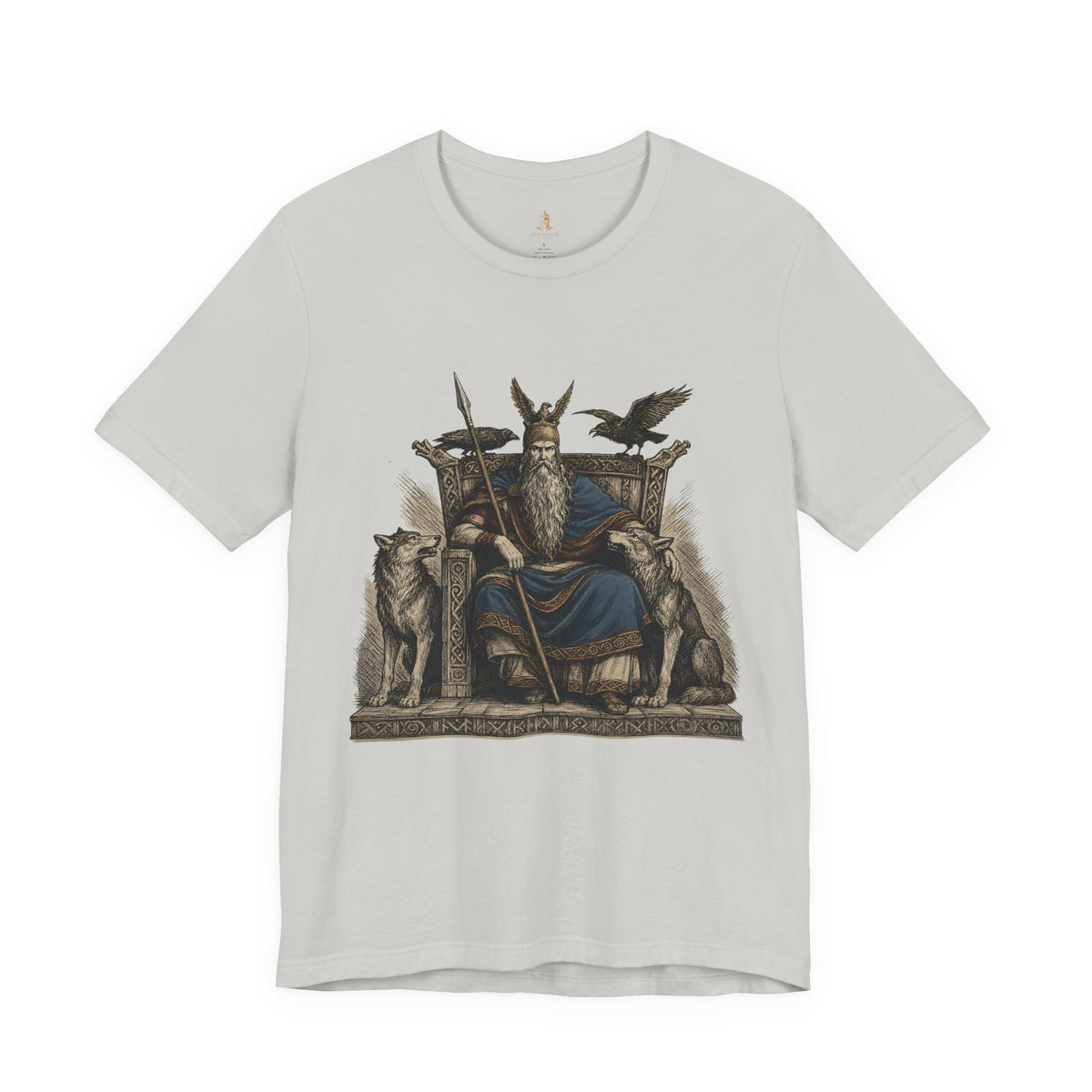 Odin Throne T-Shirt — Norse God Odin with Ravens T-Shirt