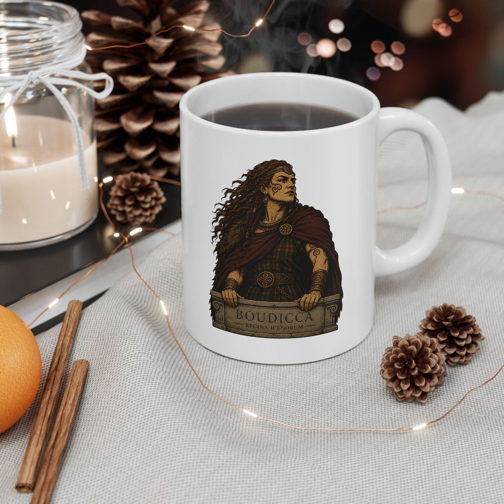 Boudicca with Boar Symbol Coffee Mug — 11oz