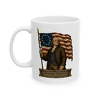 Benjamin Franklin Ceramic Mug – Vintage Patriotic 11oz Coffee Cup