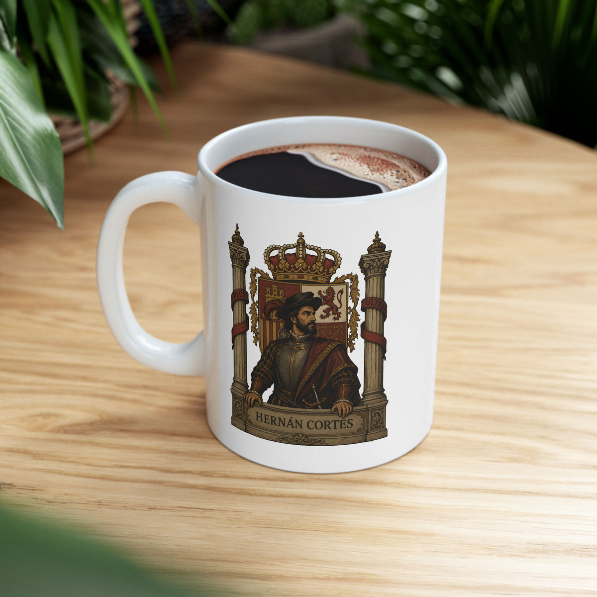 Hernán Cortés Ceramic Mug — Coffee Cup 11oz