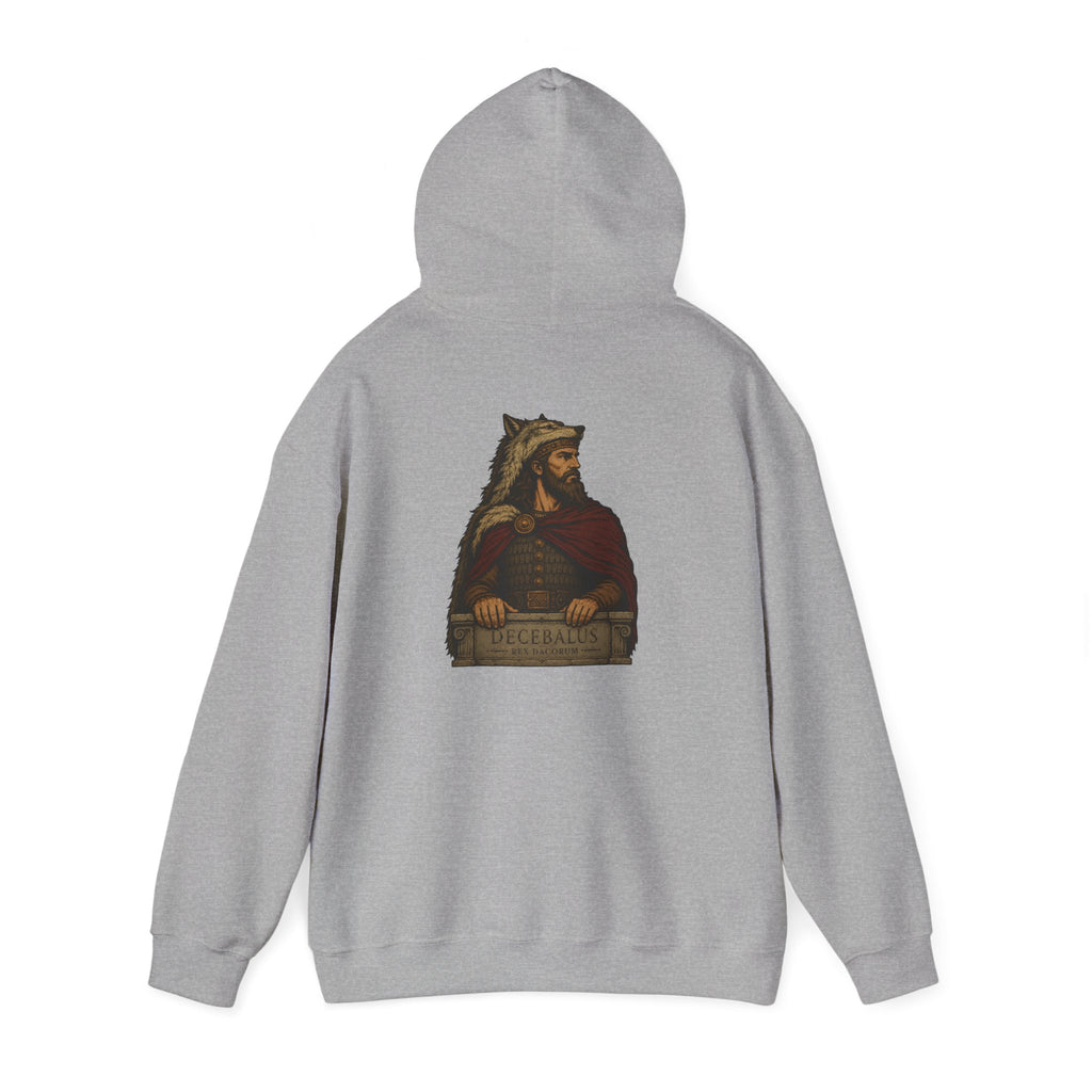 Decebalus Hoodie — Front Side Dacian Wolf Symbol