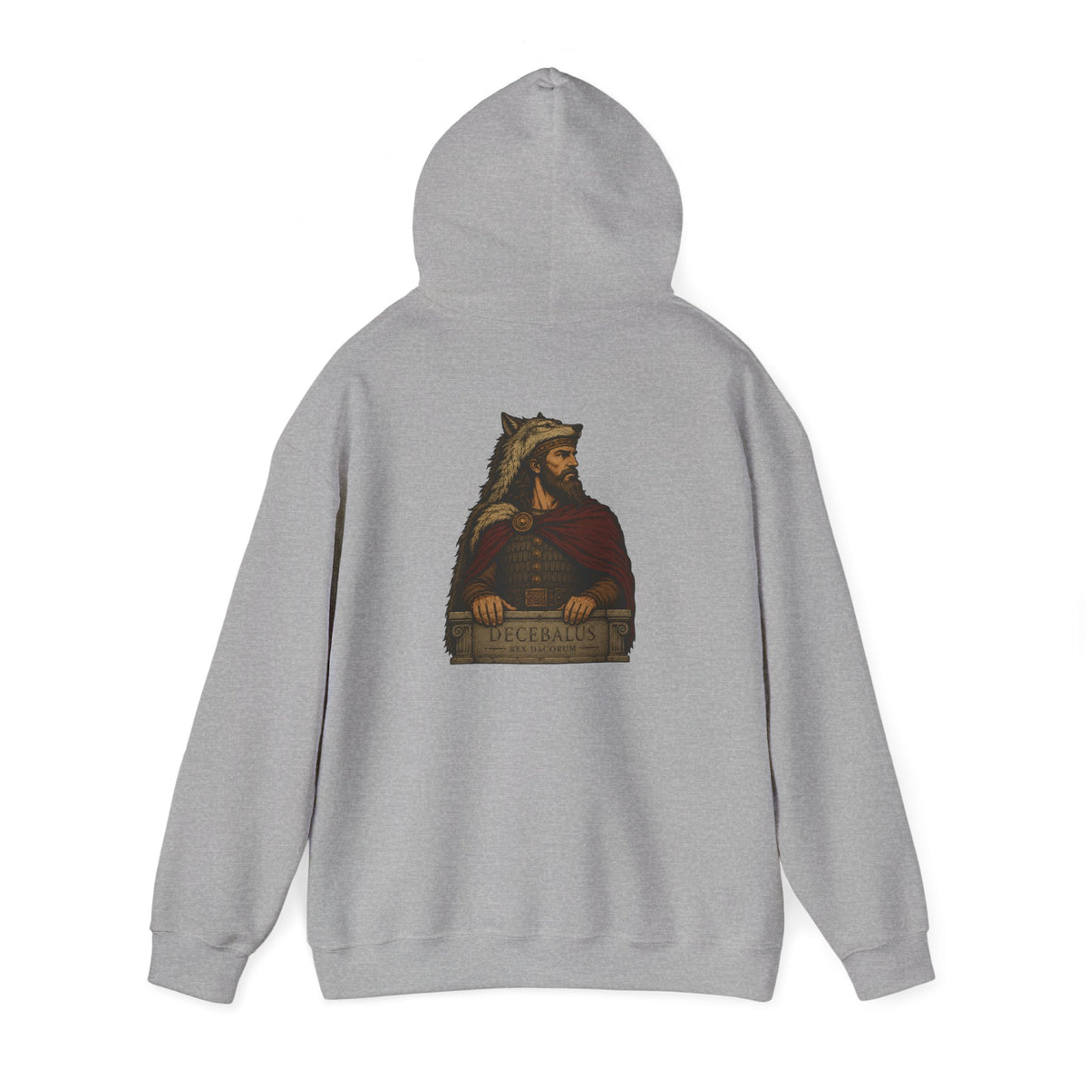 Decebalus Hoodie — Front Side Dacian Wolf Symbol